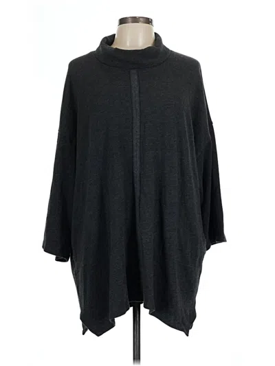 Pre-owned Purejill Poncho In Black