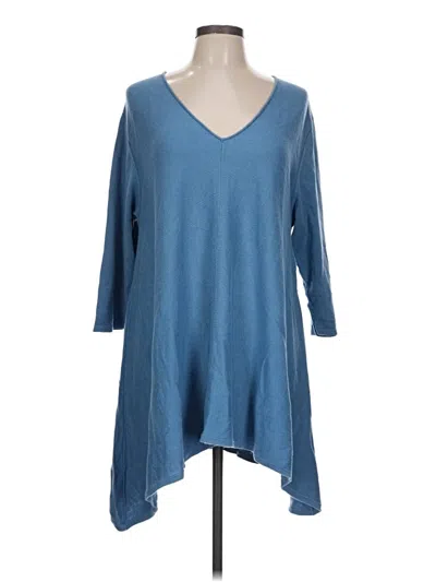 Pre-owned Purejill Poncho In Blue