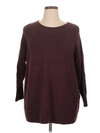 Pre-owned Purejill Pullover Sweater In Burgundy