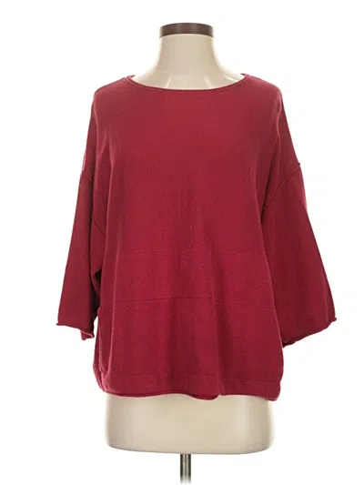 Pre-owned Purejill Pullover Sweater In Burgundy
