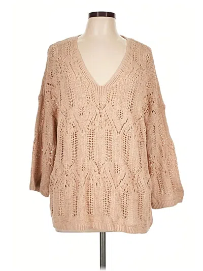Pre-owned Purejill Pullover Sweater In Tan