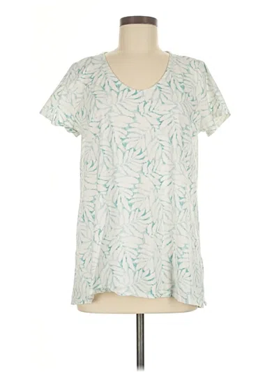 Pre-owned Purejill Short Sleeve Blouse In Blue