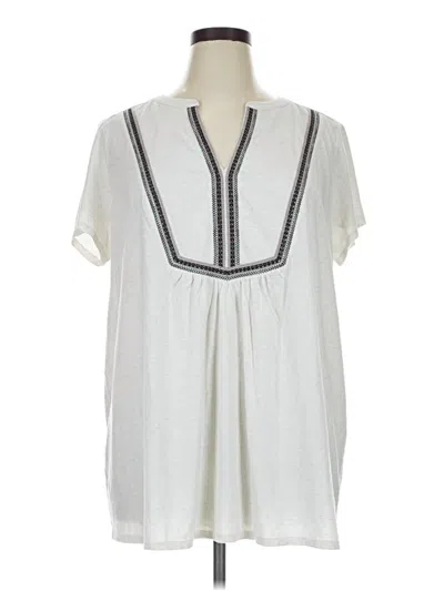 Purejill Short Sleeve Blouse In Gray