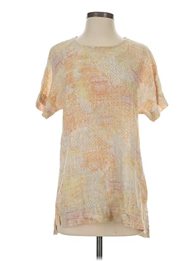 Pre-owned Purejill Short Sleeve Blouse In Orange