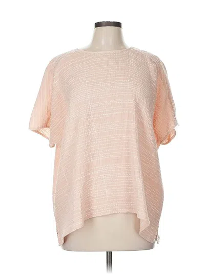 Pre-owned Purejill Short Sleeve Blouse In Pink