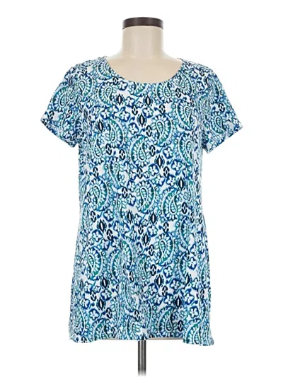 Pre-owned Purejill Short Sleeve T-shirt In Blue