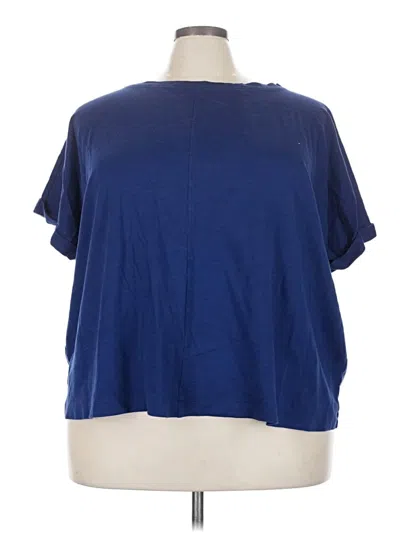 Pre-owned Purejill Short Sleeve T-shirt In Blue
