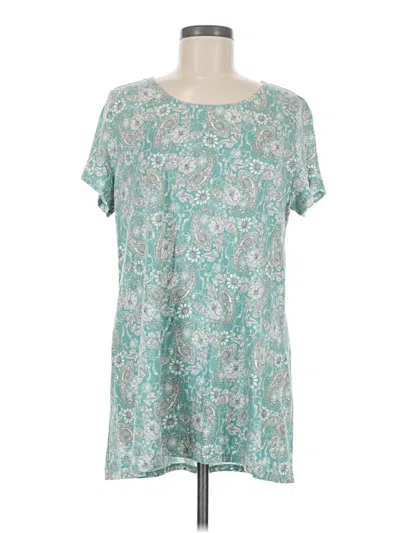 Pre-owned Purejill Short Sleeve T-shirt In Teal