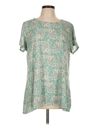 Pre-owned Purejill Short Sleeve T-shirt In Teal