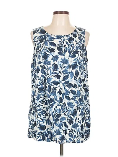 Pre-owned Purejill Sleeveless Blouse In Blue