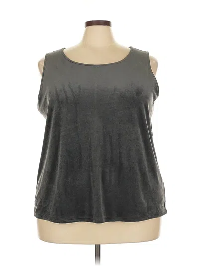 Pre-owned Purejill Sleeveless Top Gray Cold Shoulder Neckline Tops