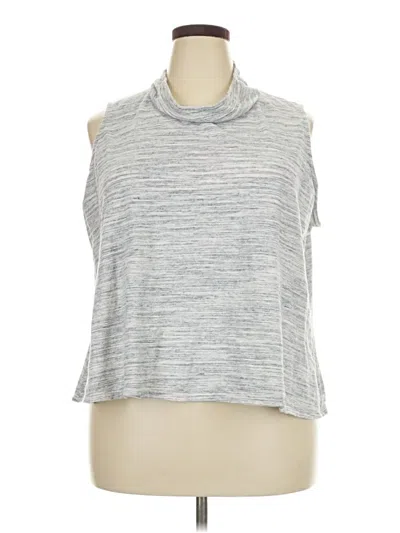 Pre-owned Purejill Sleeveless Top Gray Halter Neckline Tops