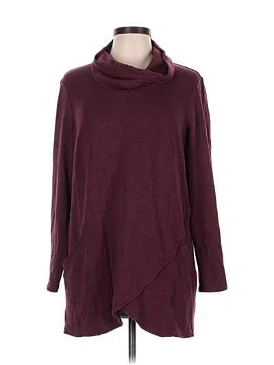 Pre-owned Purejill Turtleneck Sweater In Burgundy