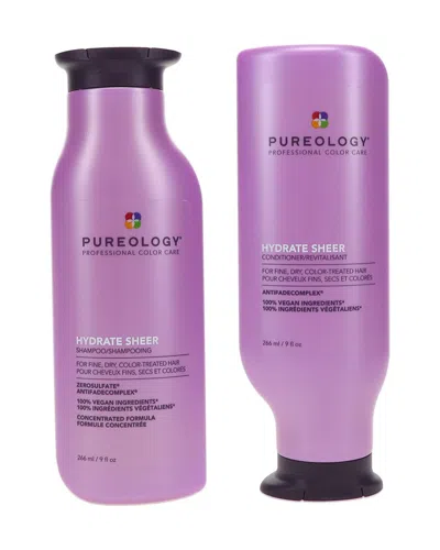 Pureology 18 Hydrate Sheer Shampoo 9oz & Conditioner Combo Pack In Purple