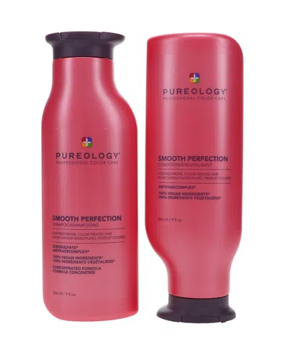 Pureology 18 Smooth Perfection Shampoo 9oz & Smooth Perfection Conditioner Combo Pack In Red