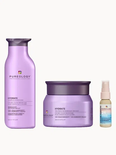 Pureology Hydrate Nourishing Shampoo,  Hydrate Hair Treatment Mask &  Color Fanatic Multi-ta