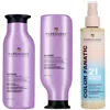 Pureology Hydrate Shampoo, Conditioner And Color Fanatic Multi-benefit Leave-in, Moisturising Bundle For Dry H