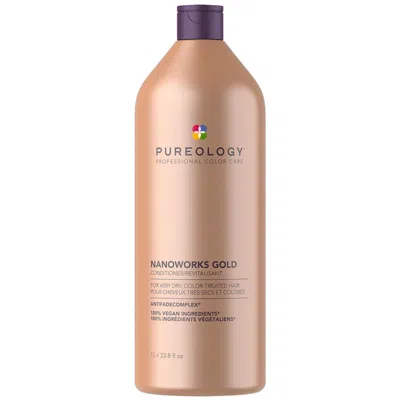 Pureology Nanoworks Gold Conditioner For Very Dry, Colour Treated Hair 1000ml In White