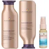 Pureology Nanoworks Gold Shampoo 266ml, Conditioner 266ml And Color Fanatic Mini 30ml For Dry, Coloured Hair (