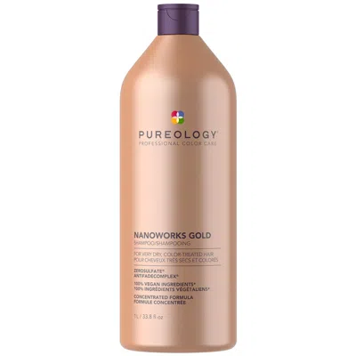 Pureology Nanoworks Gold Shampoo For Very Dry, Colour Treated Hair 1000ml In White