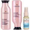 Pureology Pure Volume Shampoo And Conditioner With Color Fanatic Spray Bundle For Flat Fine Colour Treated Hai