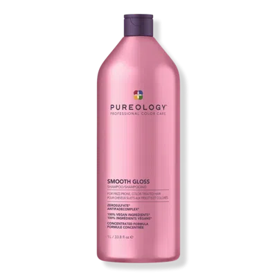 Pureology Smooth Gloss Shampoo For Frizz Control & Hair Shine - 33.8 oz In Transparent