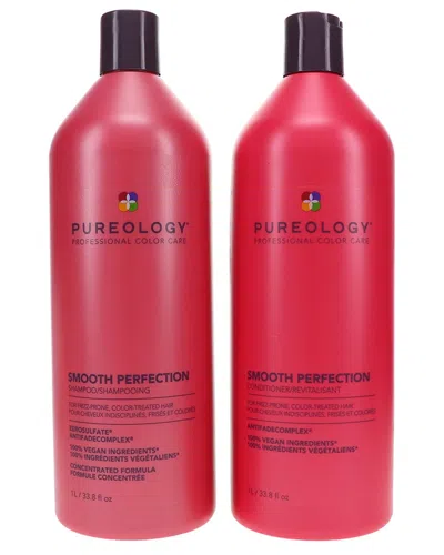 Pureology Smooth Perfection Shampoo 33.8oz & Smooth Perfection Condition 33.8oz Combo Pack In Pink