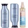 Pureology Strength Cure Blonde Purple Shampoo, Conditioner And Color Fanatic Spray Routine For Toning Brassy H