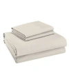 Purity Home 400 Thread Count Cotton Percale 3 Pc Sheet Set Twin In Taupe