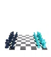 Purling Alabaster Bold Chess Set In Turquoise
