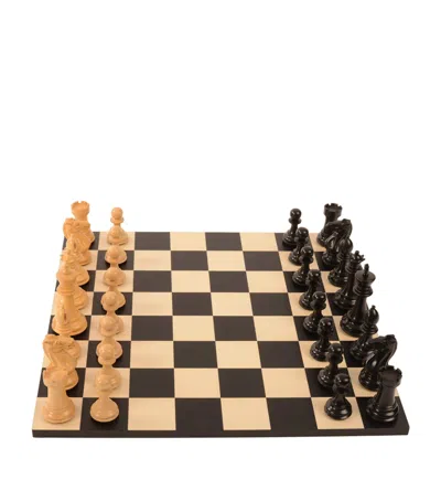 Purling Heritage Ebony V Boxwood Chess Set In Black