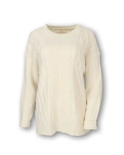 Purnell Women's Cable Knit Sweater In Cream In White