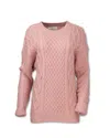 Purnell Women's Cable Knit Sweater In Pink In Pink