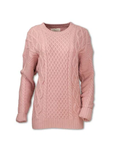 Purnell Women's Cable Knit Sweater In Pink