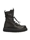 Puro Women's Platform Leather Boots In Black