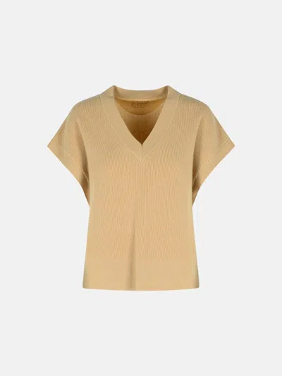 Puro Tatto Beige Cashmere Vest