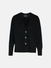 Puro Tatto Black Cashmere Cardigan In Black