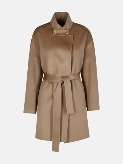 Puro Tatto Brown Cashmere Blend Coat
