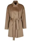Puro Tatto Brown Cashmere Blend Coat In Brown