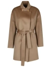 Puro Tatto Brown Cashmere Blend Coat In Brown
