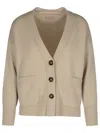 Puro Tatto Cardigan In Cashmere Beige In Beige