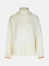 Puro Tatto Cashmere Cream Turtleneck Sweater In Cream