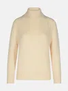 Puro Tatto Ivory Cashmere Turtleneck Sweater In Ivory