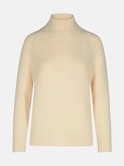 Puro Tatto Ivory Cashmere Turtleneck Sweater