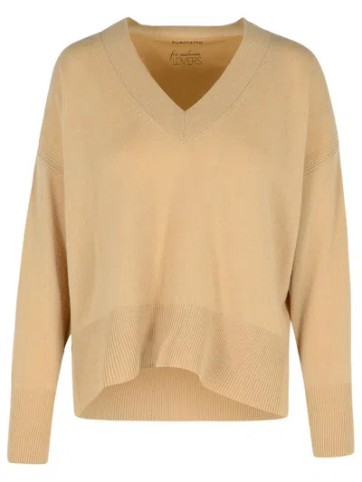 Purotatto Beige Cashmere Sweater