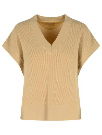 Purotatto Beige Cashmere Vest