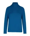 Purotatto Blue Cashmere Turtleneck Sweater In Blue