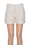 Purotatto Bouclè Shorts In Beige