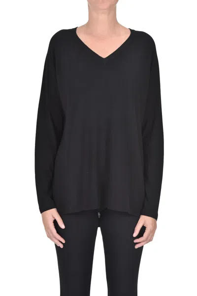 Purotatto Boxy Pullover In Black