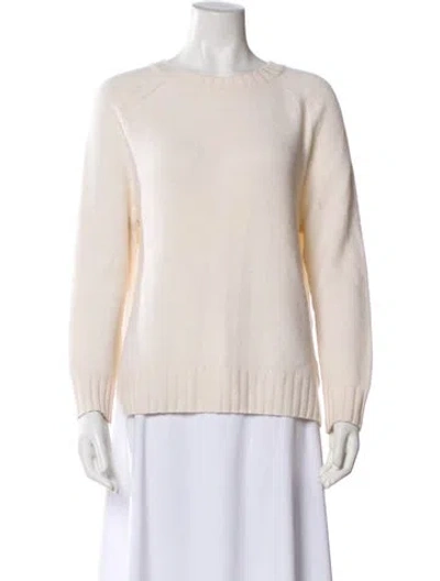 Pre-owned Purotatto Cashmere Bateau Neckline Sweater In Neutral
